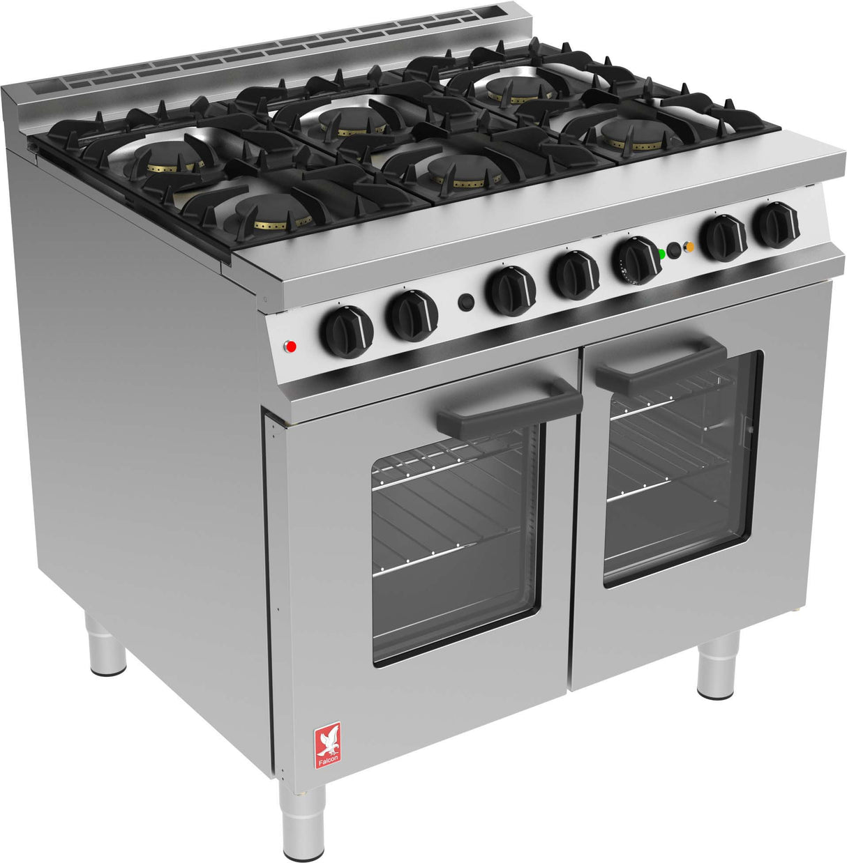 Falcon G3106 Open Top - Six Burner - Gas Fan Assisted Oven Range - Gas