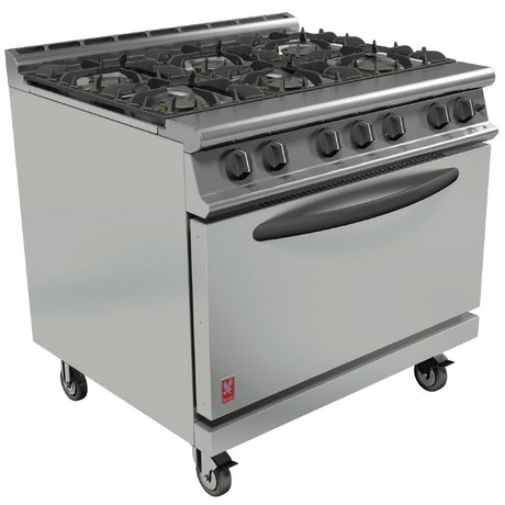 Falcon Dominator 6 Burner Gas G3101D Feet or Castors