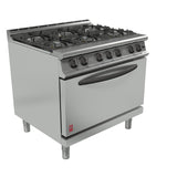 Falcon Dominator 6 Burner Gas G3101D Feet or Castors