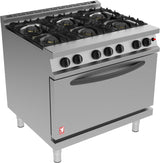 Falcon G3101 - Six Burner Open Top Oven Range - Gas